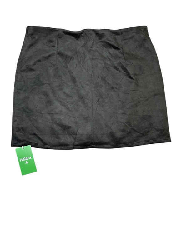 Halara High Waisted Black 2-in-1 Bodycon Suede Mini Casual Skirt Size XL - Picture 4 of 10